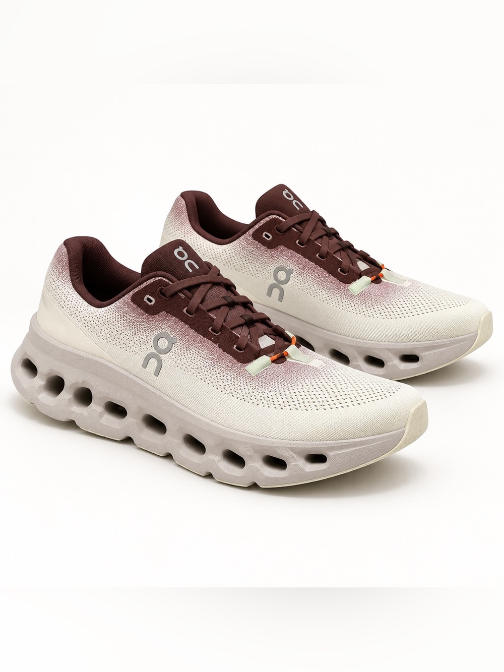 On clouds Gradient White and Burgundy Sneakers